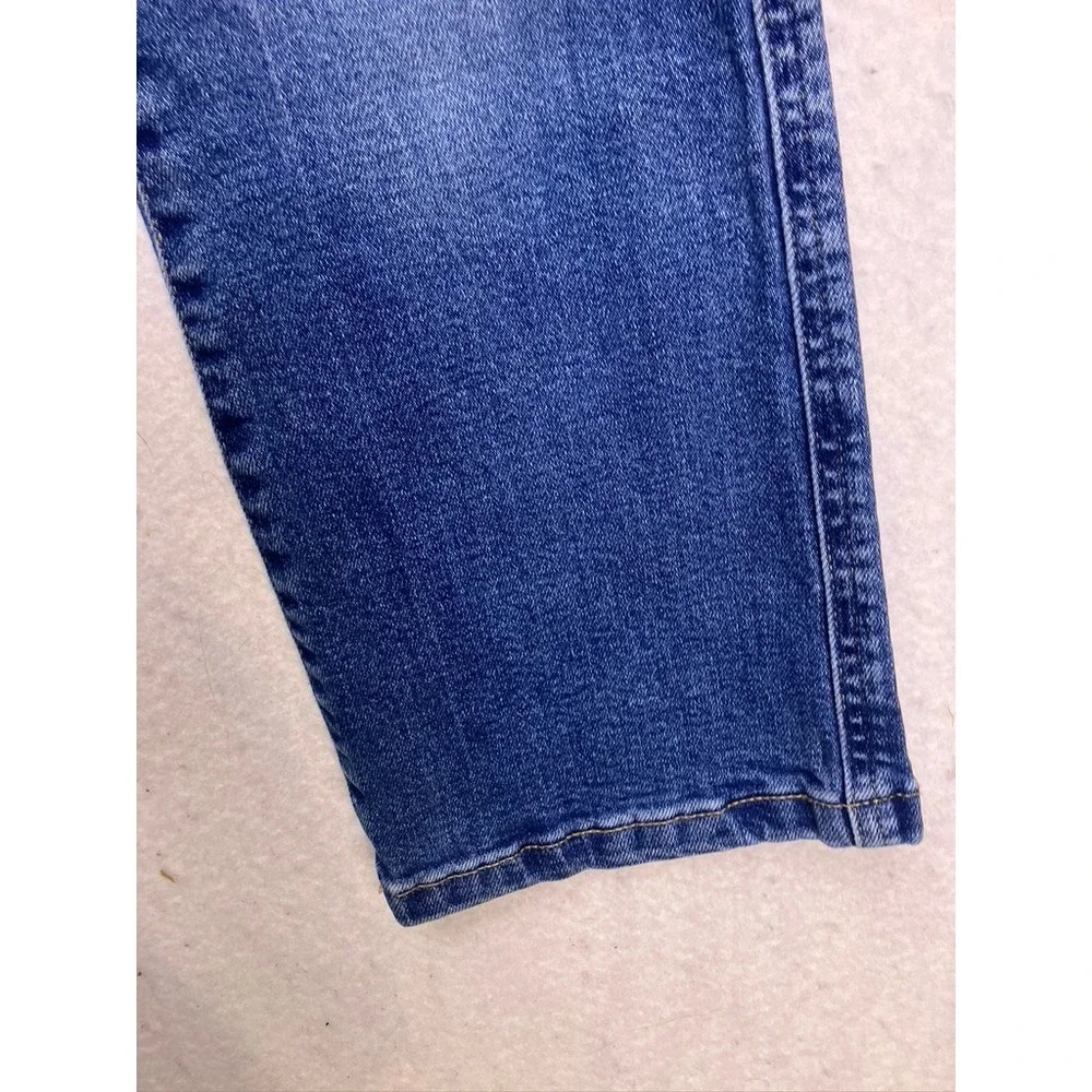 Zara Cargo Jeans‎ Kids Size 8 Blue Denim Straight Leg Utility Pants